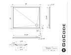 Tetravan In-Floor Shower Pan STAINLESS STEEL