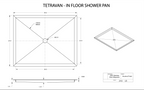 Tetravan In-Floor Shower Pan STAINLESS STEEL